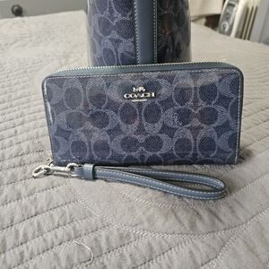 Coach LZA Wallet CAO78 SV/DARK DENIM